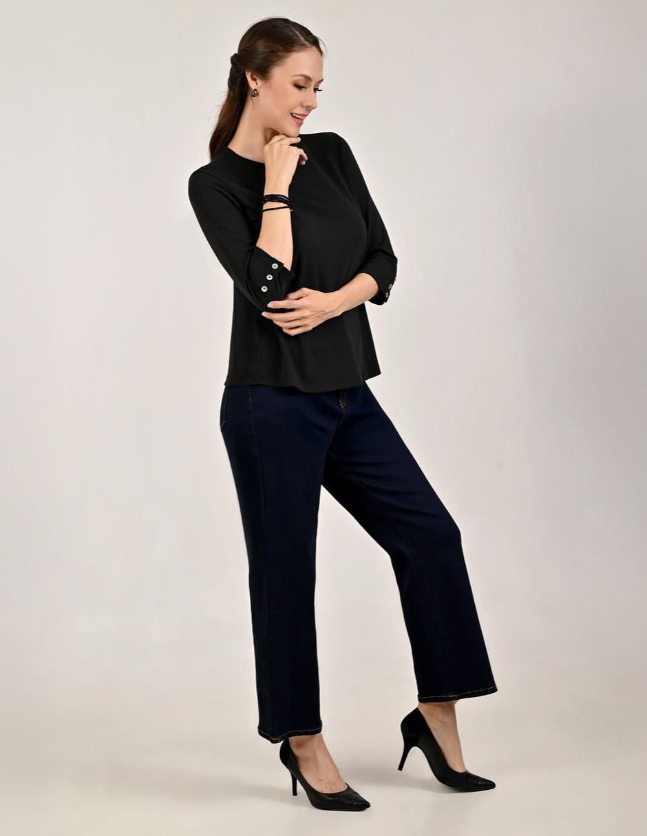 Blusa Liquid Blue manga 3/4 para mujer