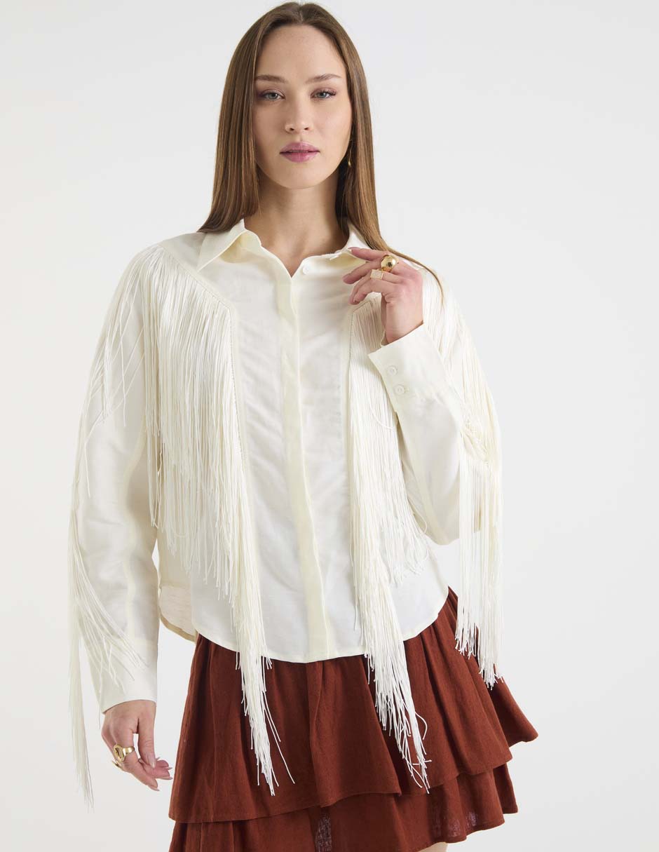 Blusa manga larga para mujer