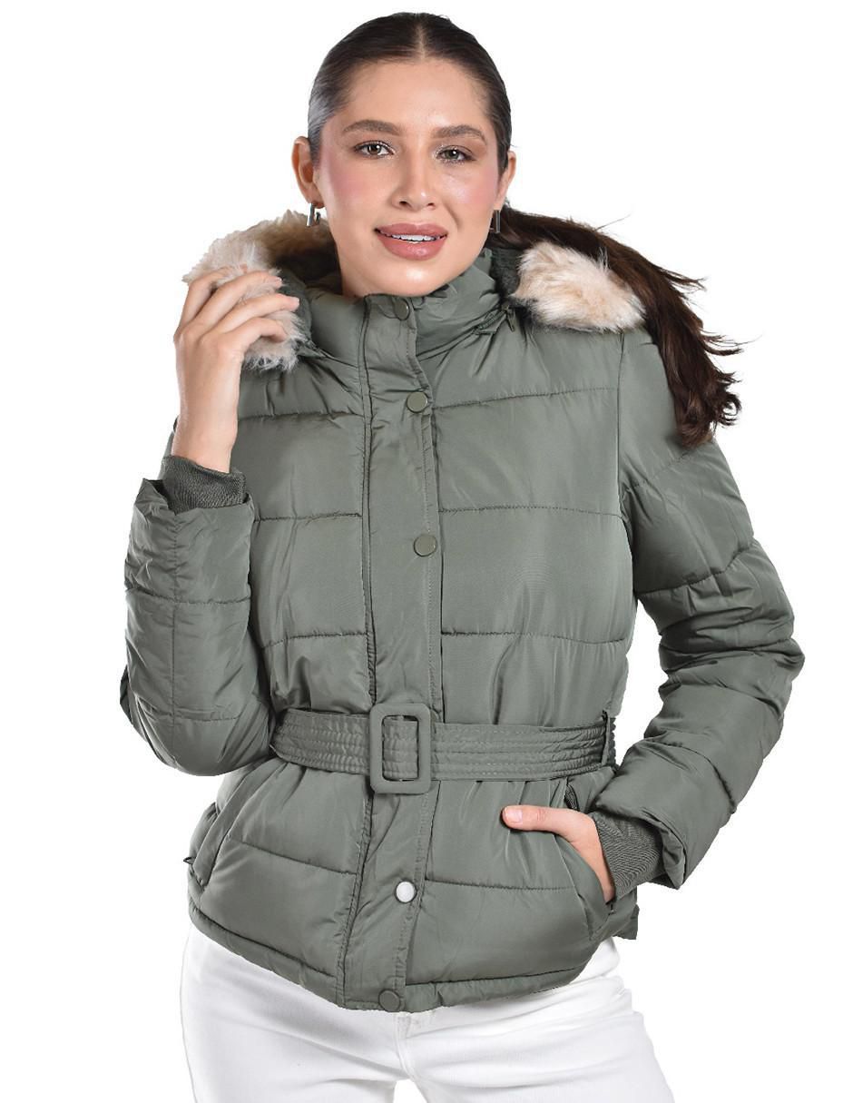Chamarra acolchada impermeable para mujer