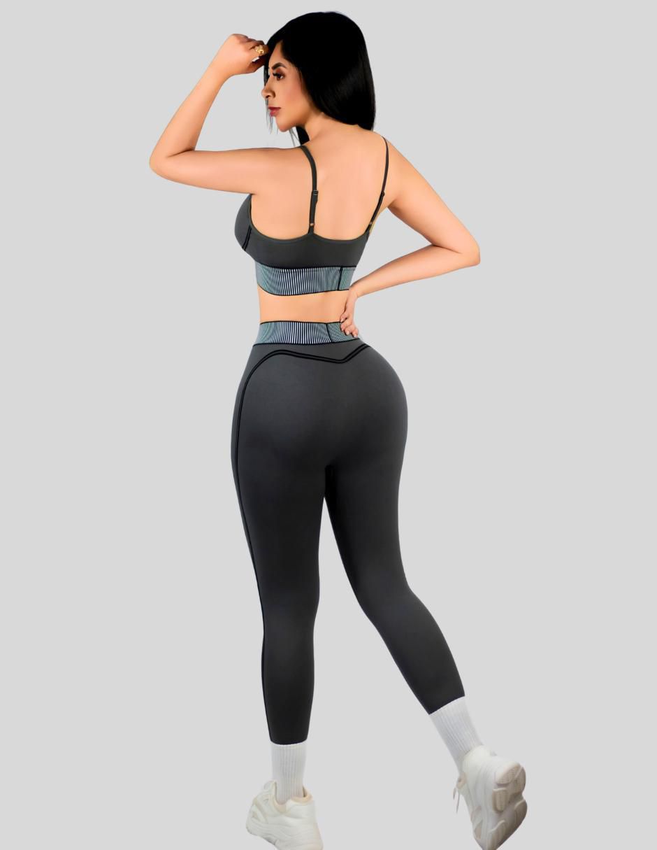 Conjunto entrenamiento malabis malabis yoga wear set "de" poliéster "para" mujer 2 piezas