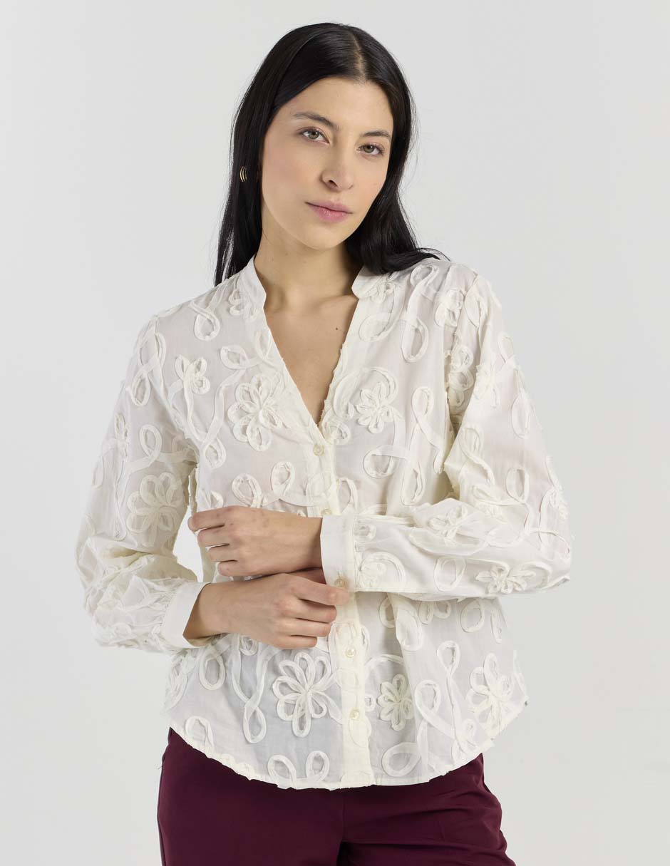 Blusa manga larga para mujer