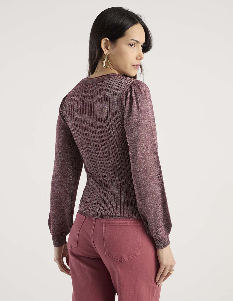 Suéter cuello redondo para mujer 2