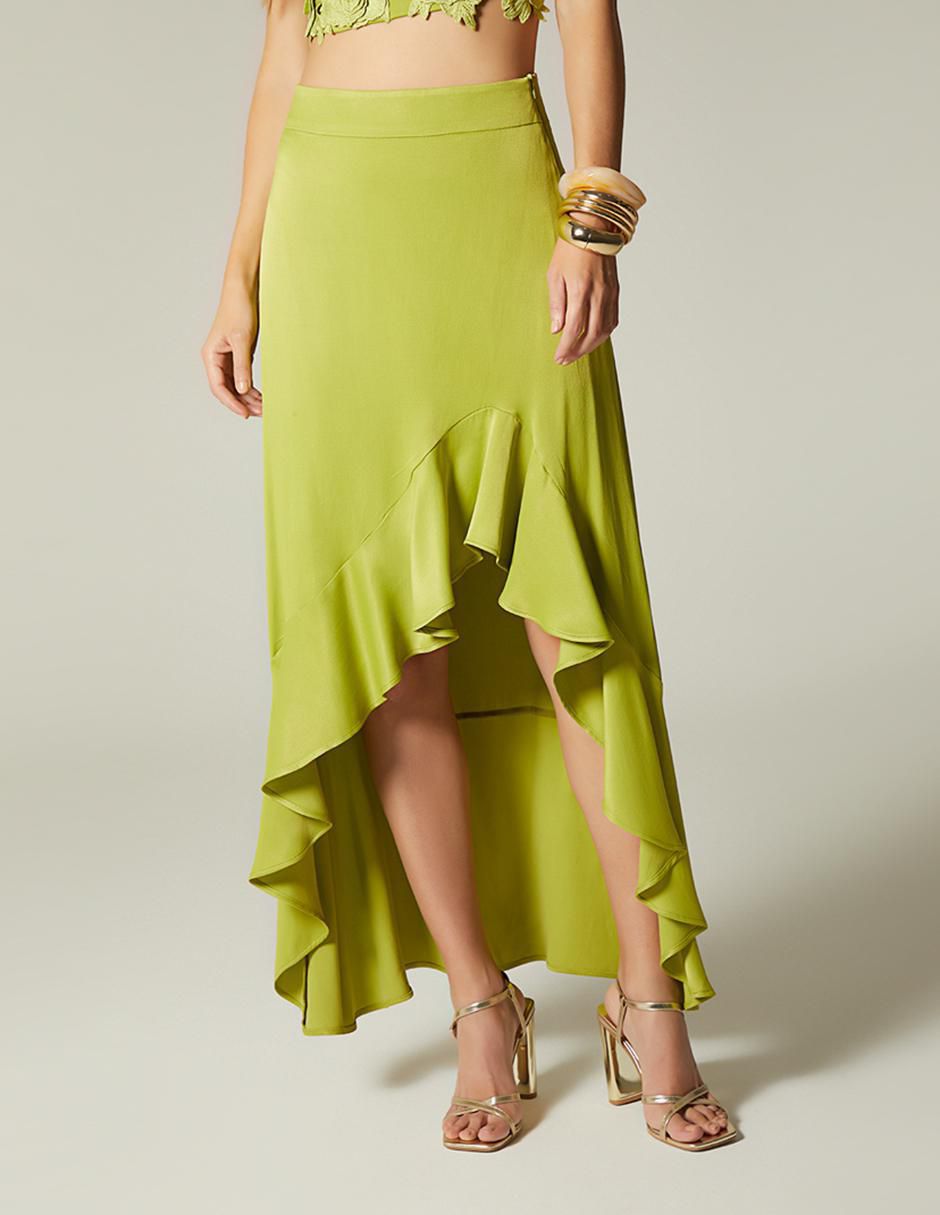 Falda larga Glam Night cintura alta Falda larga Glam Night cintura alta