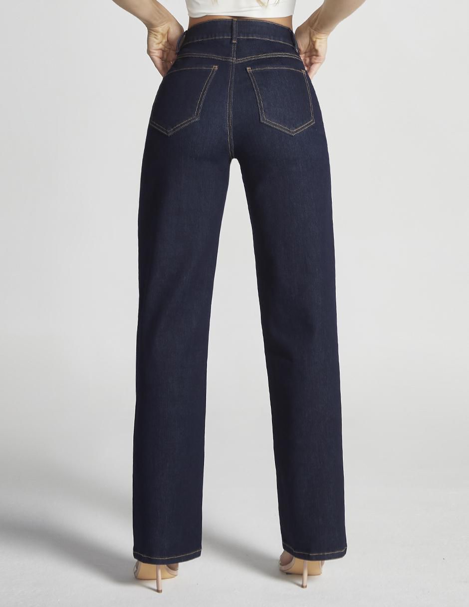 Jeans baggy corte cintura alta para mujer 2