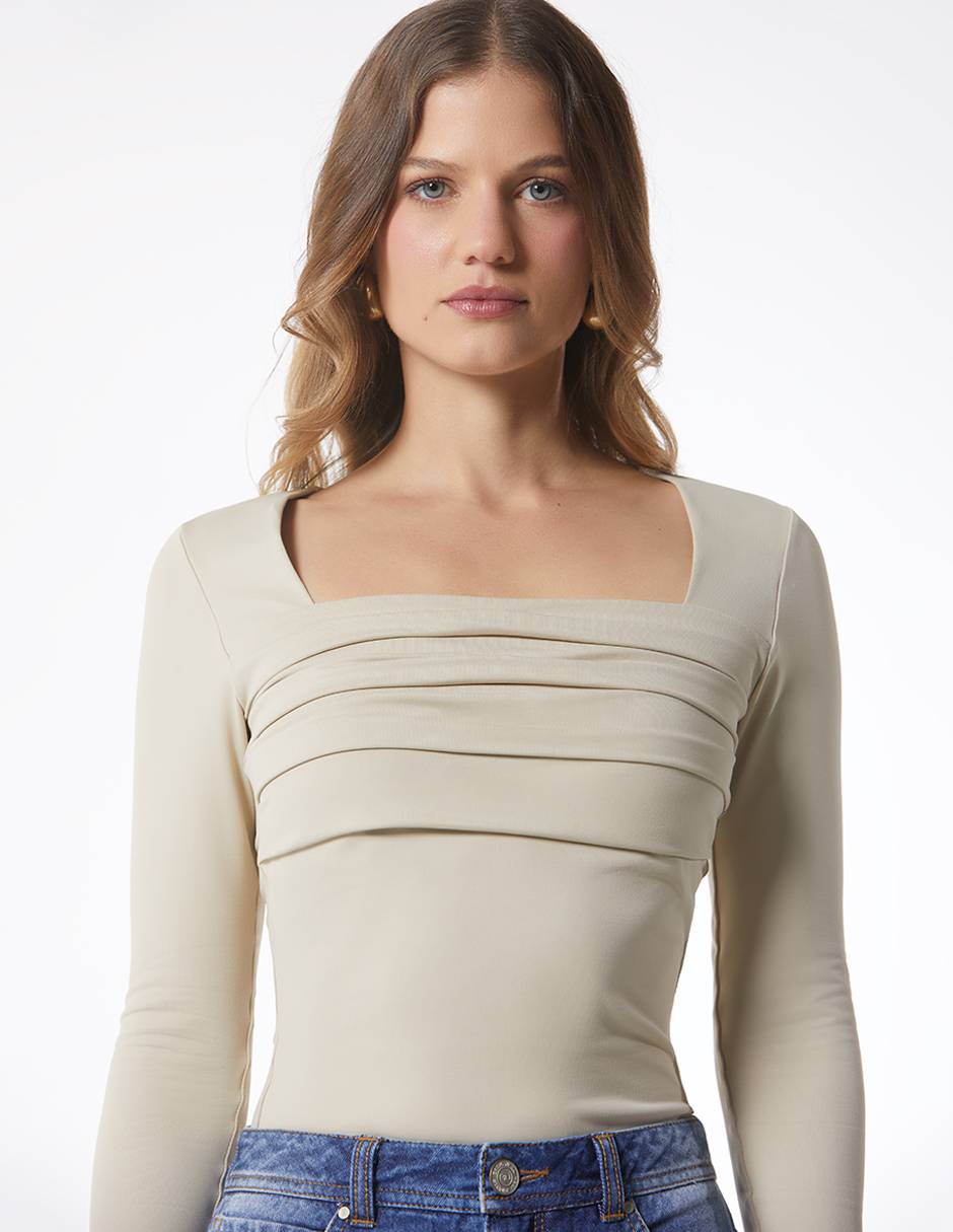 Blusa manga larga para mujer 5
