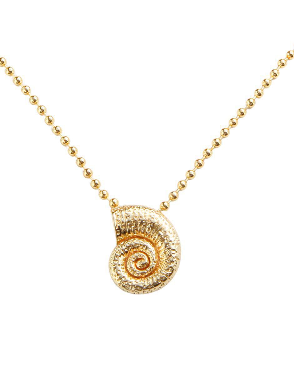Collar de caracol Orviane de baño de oro 18 K