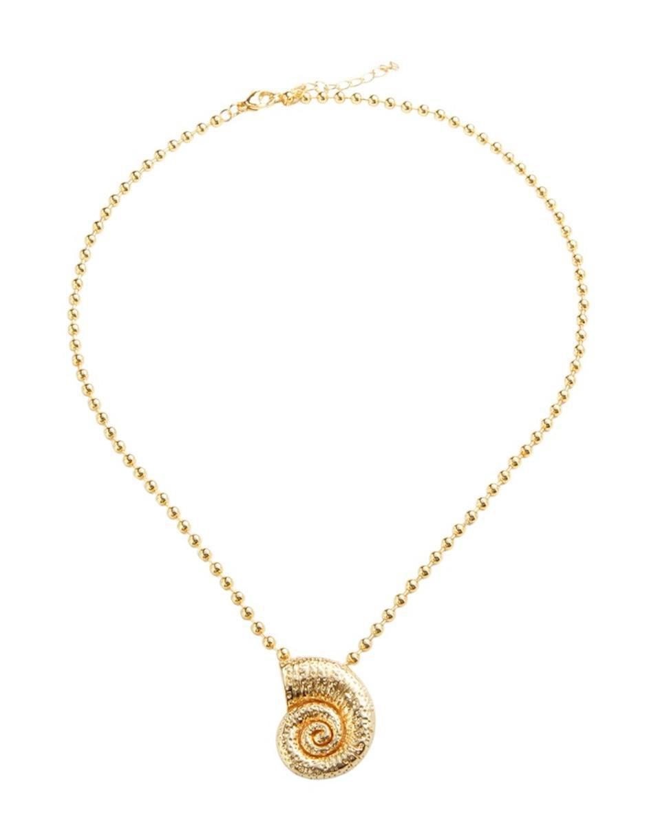 Collar de caracol Orviane de baño de oro 18 K 8