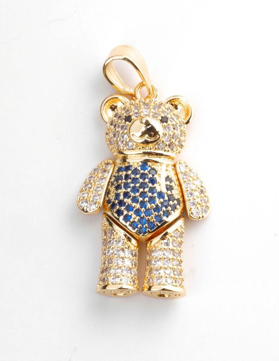 Dije de oso nuubiloso 18 K zirconia