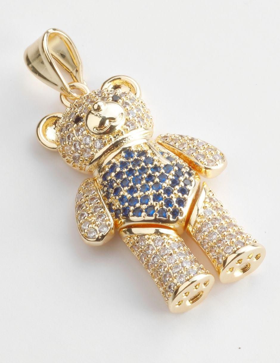 Dije de oso nuubiloso 18 K zirconia 2