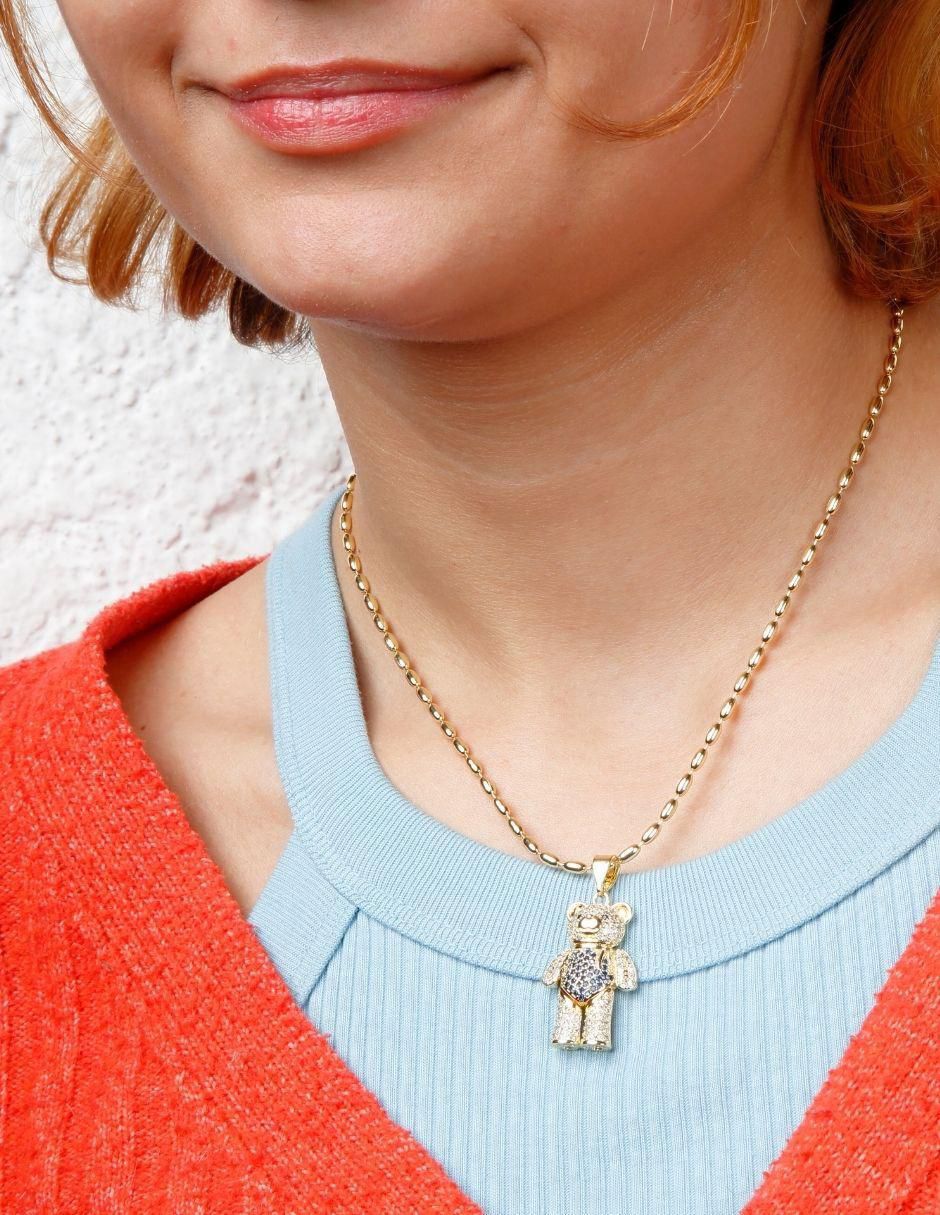 Dije de oso nuubiloso 18 K zirconia 4