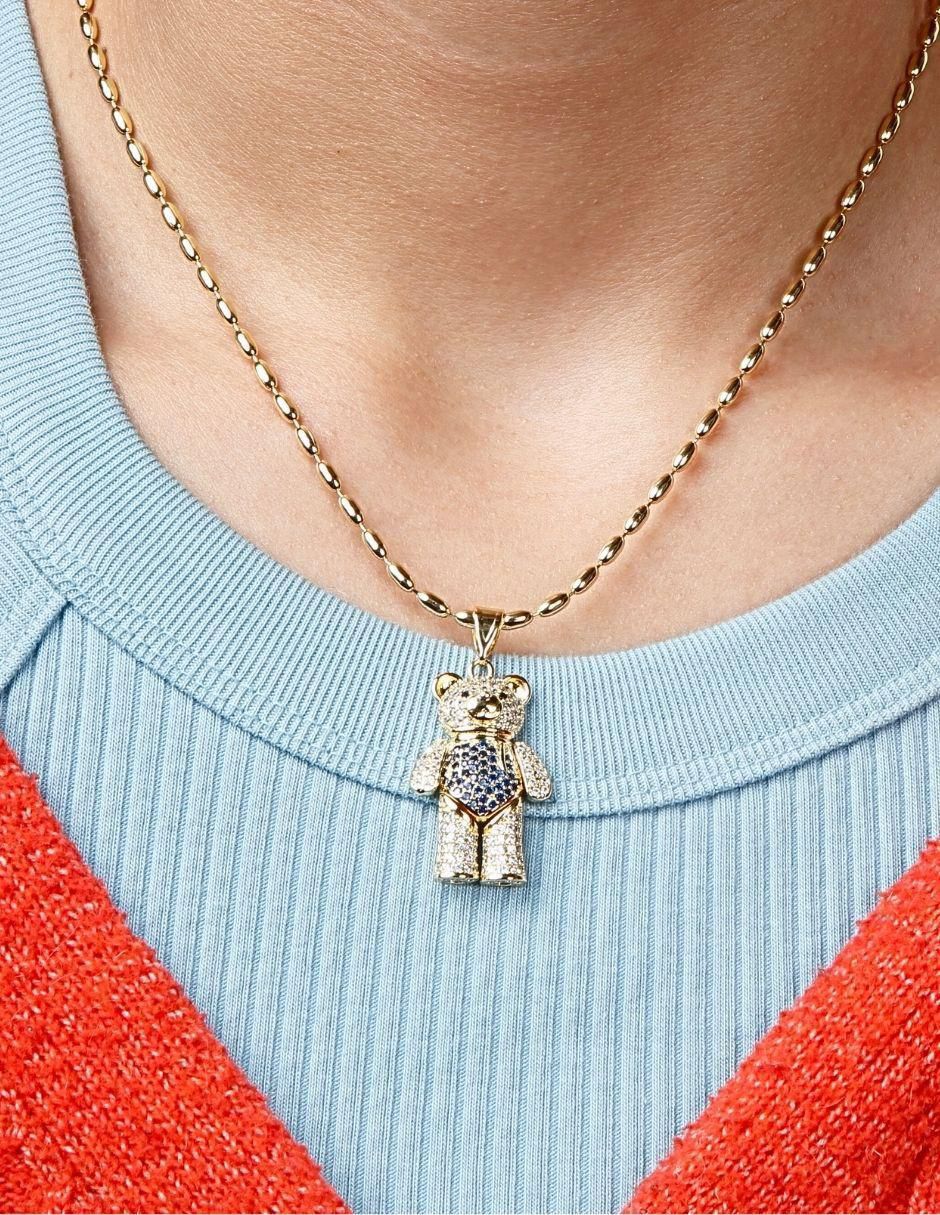 Dije de oso nuubiloso 18 K zirconia 5