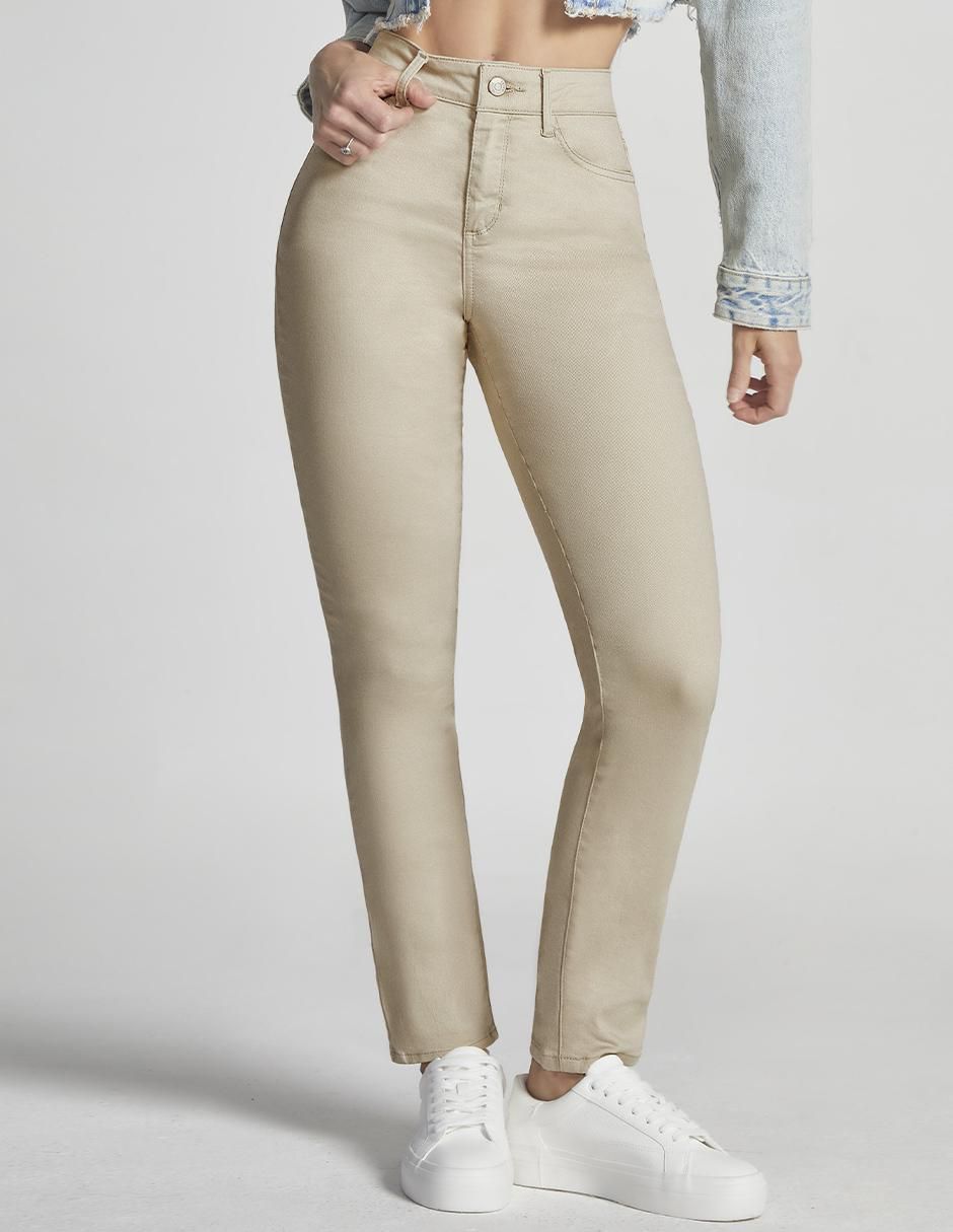 Jeans skinny corte cintura alta para mujer