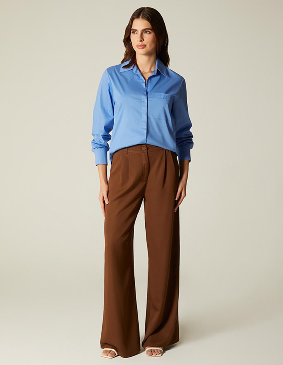 Pantalón de vestir amplio para mujer 2