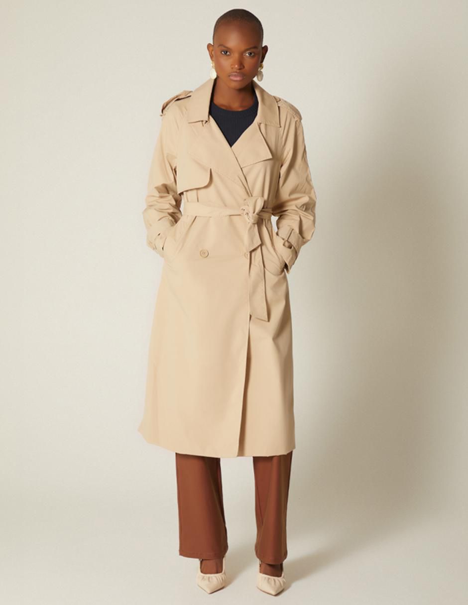 Gabardina con bolsillos para mujer