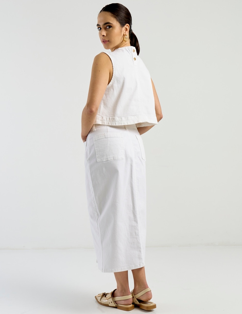 Falda crop a la cintura 6