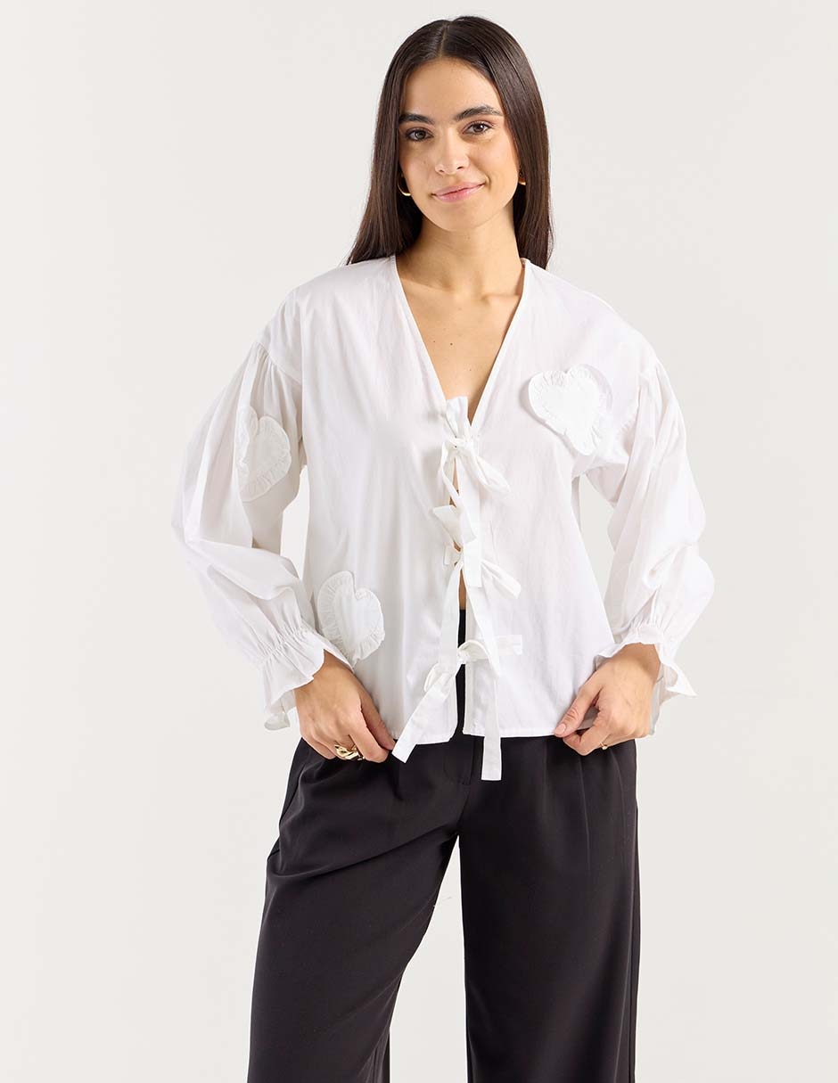 Blusa manga larga para mujer