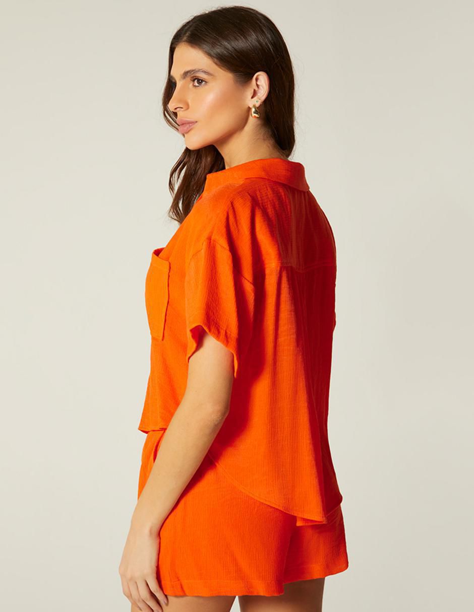 Blusa Studio F manga corta para mujer