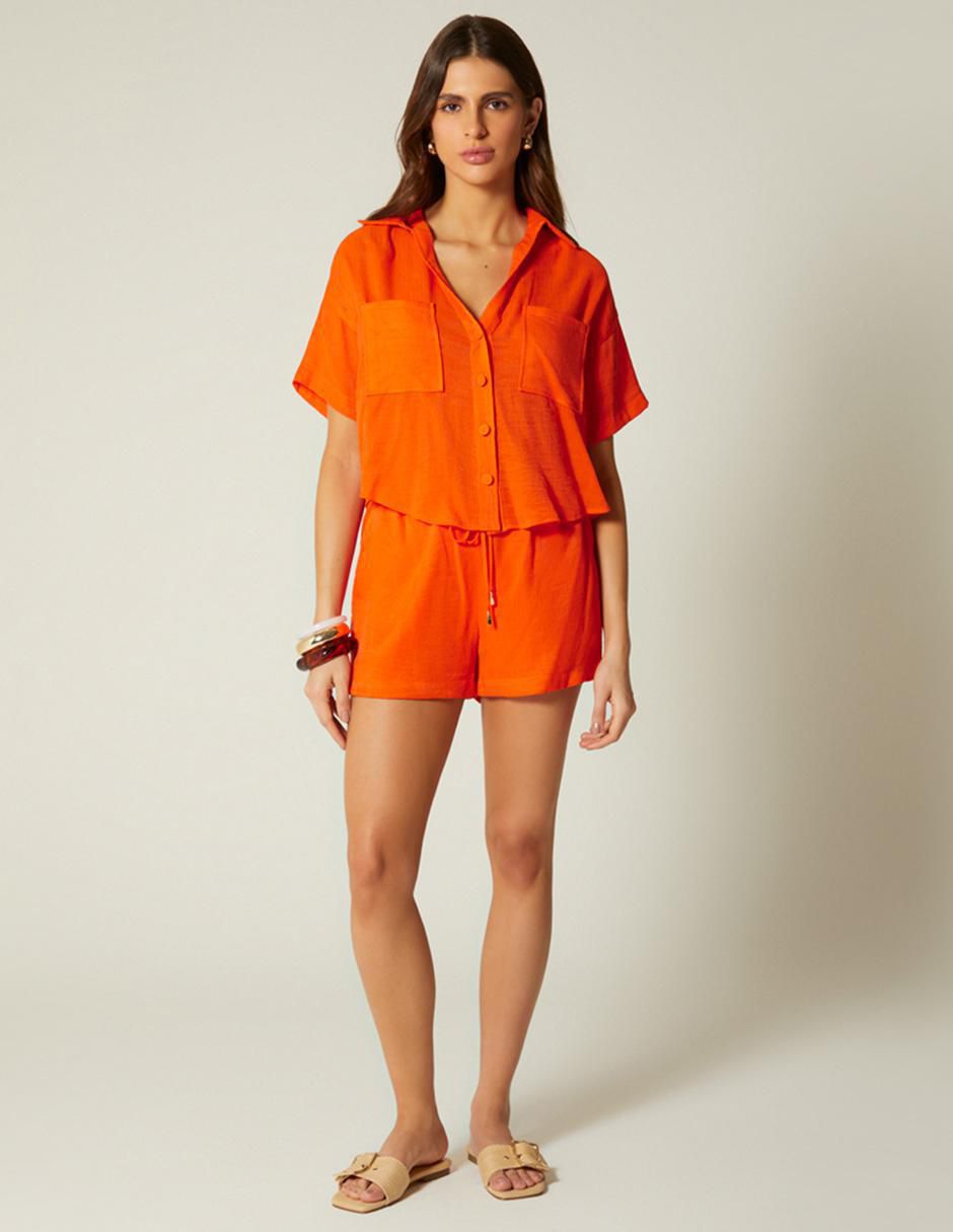 Blusa Studio F manga corta para mujer