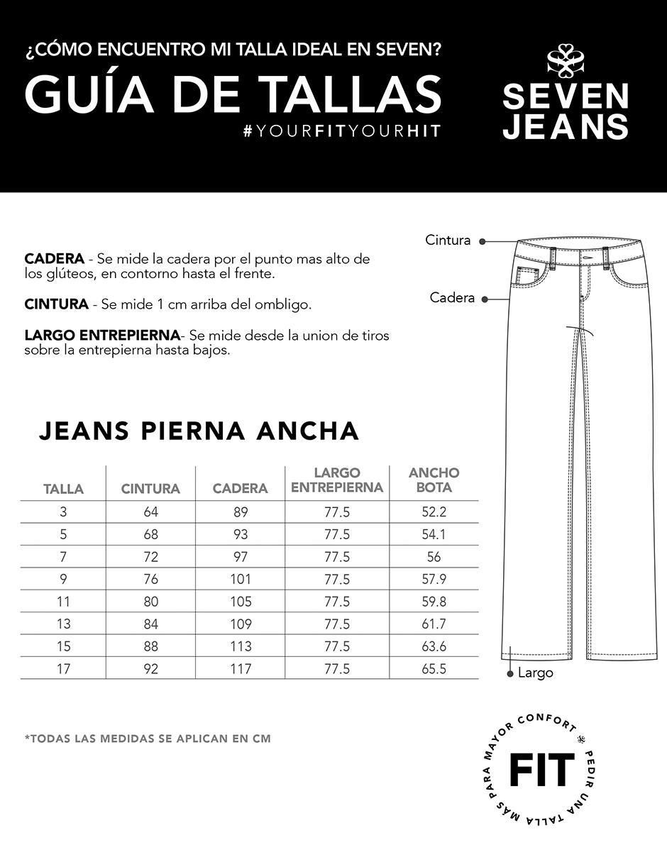 Jeans amplio corte cintura alta para mujer 5
