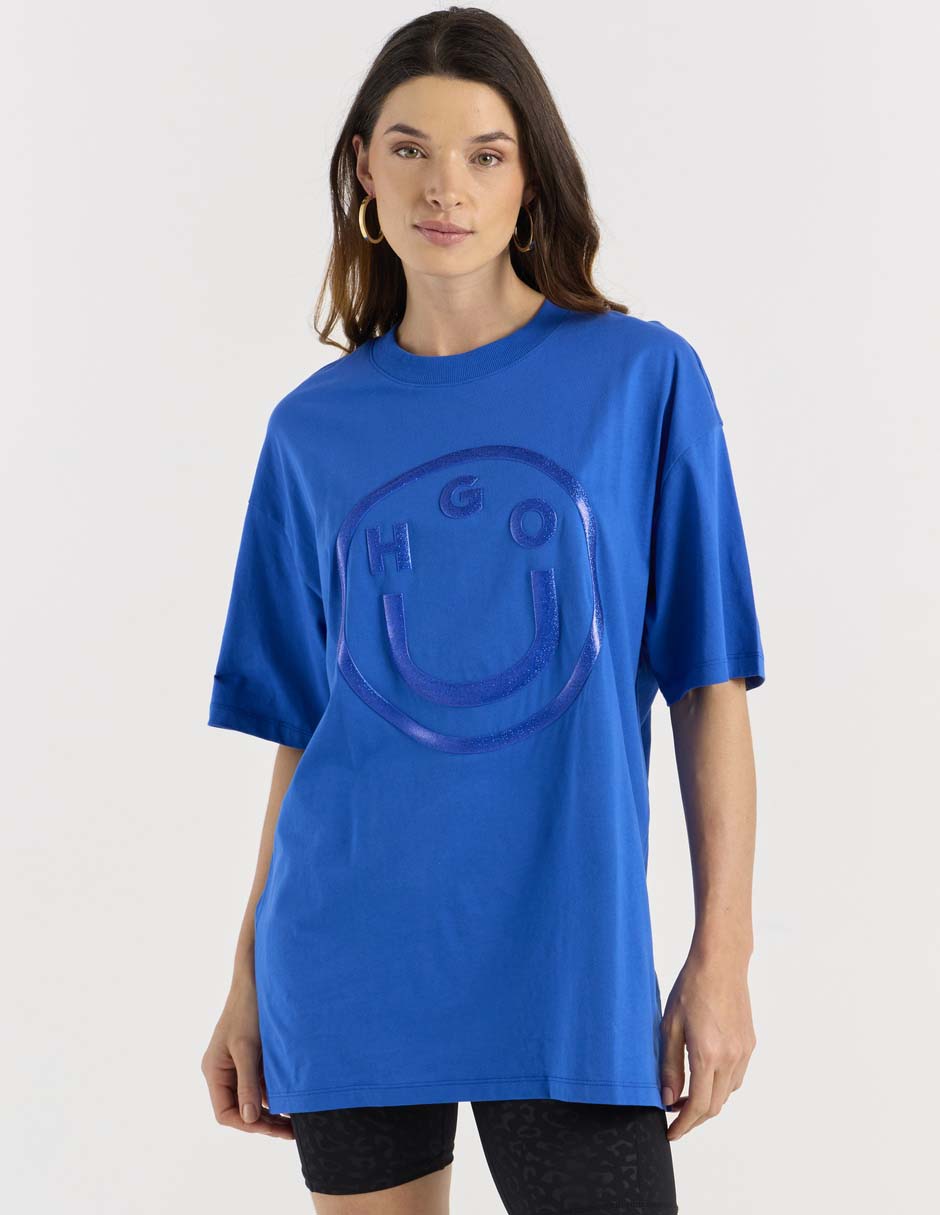 Playera manga corta cuello redondo para mujer