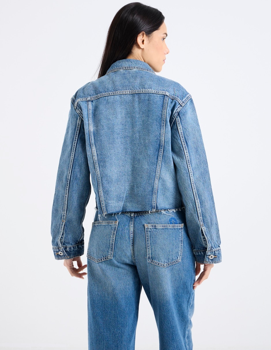 Chamarra denim de mezclilla para mujer 2