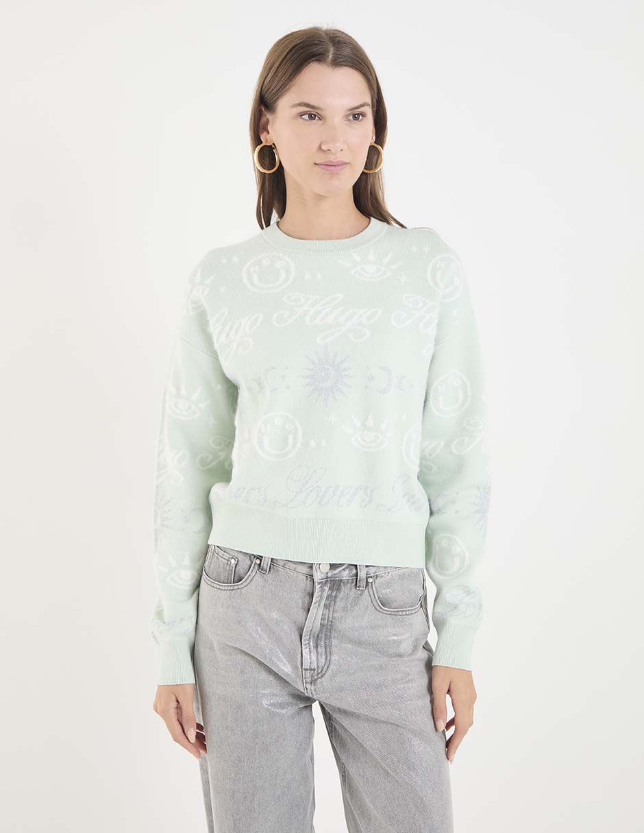 Suéter cuello redondo para mujer