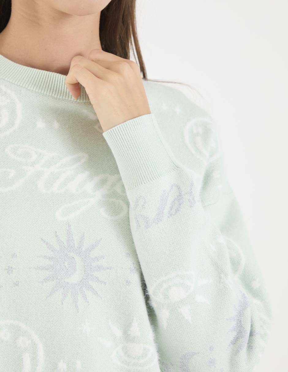 Suéter cuello redondo para mujer 4