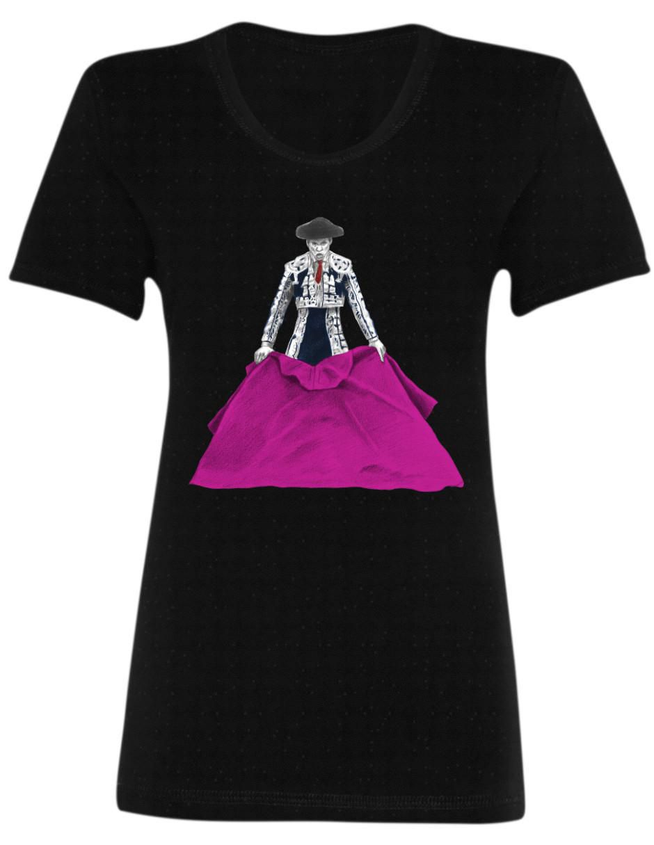 "playera" "manga" corta marëvnyk toro tauromaquia torero "cuello" redondo "para mujer"
