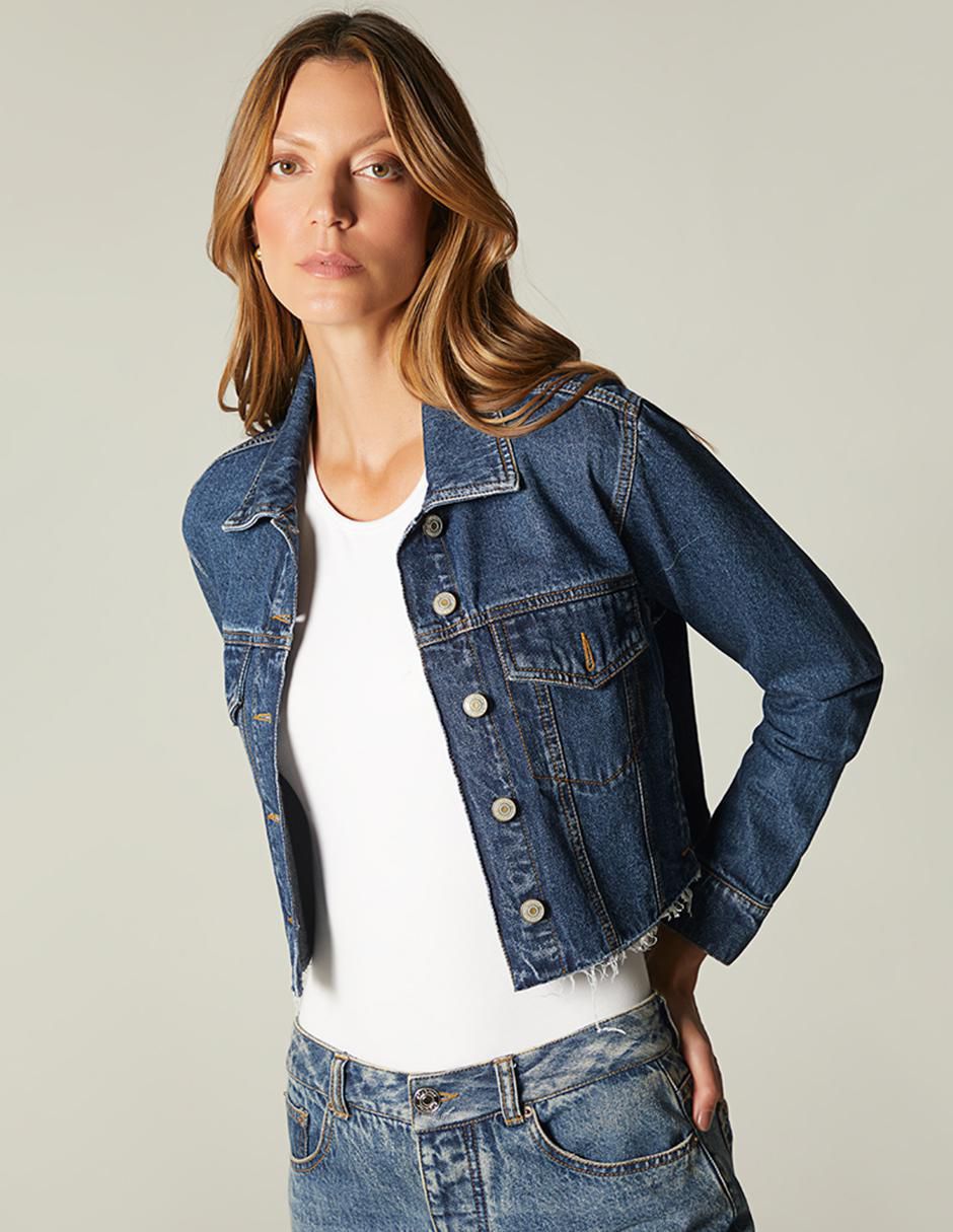 Chamarra denim de mezclilla para mujer Chamarra denim de mezclilla para mujer
