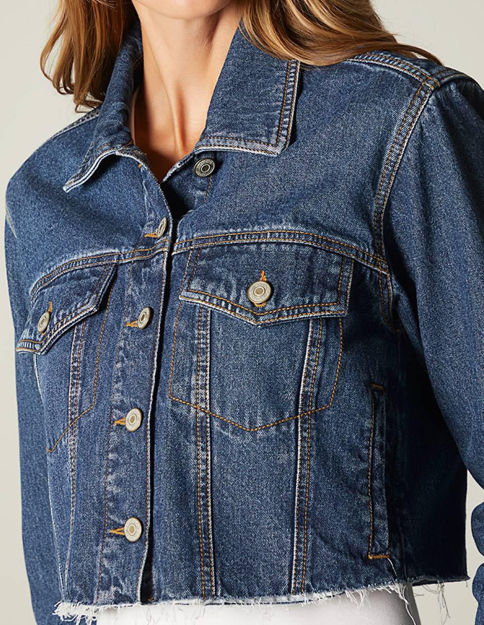 Chamarra denim de mezclilla para mujer 2