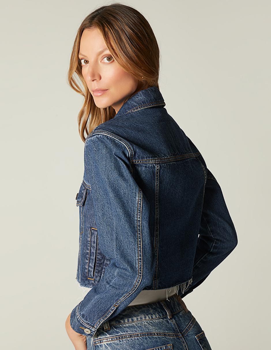 Chamarra denim de mezclilla para mujer 4