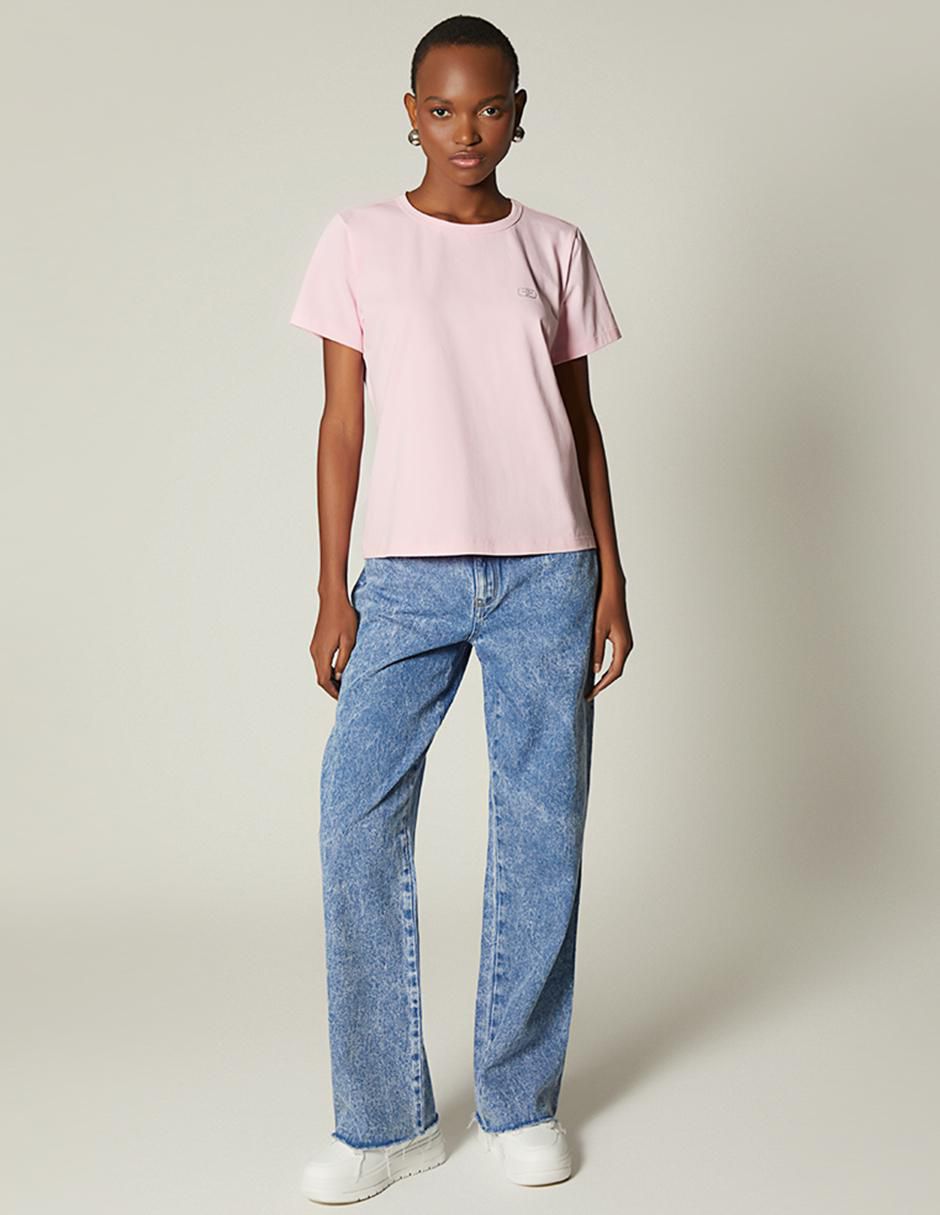 Playera manga corta cuello redondo para mujer 2