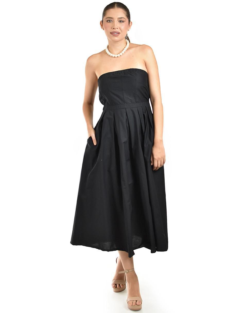 Vestido midi de fiesta escote bajo Vestido midi de fiesta escote bajo