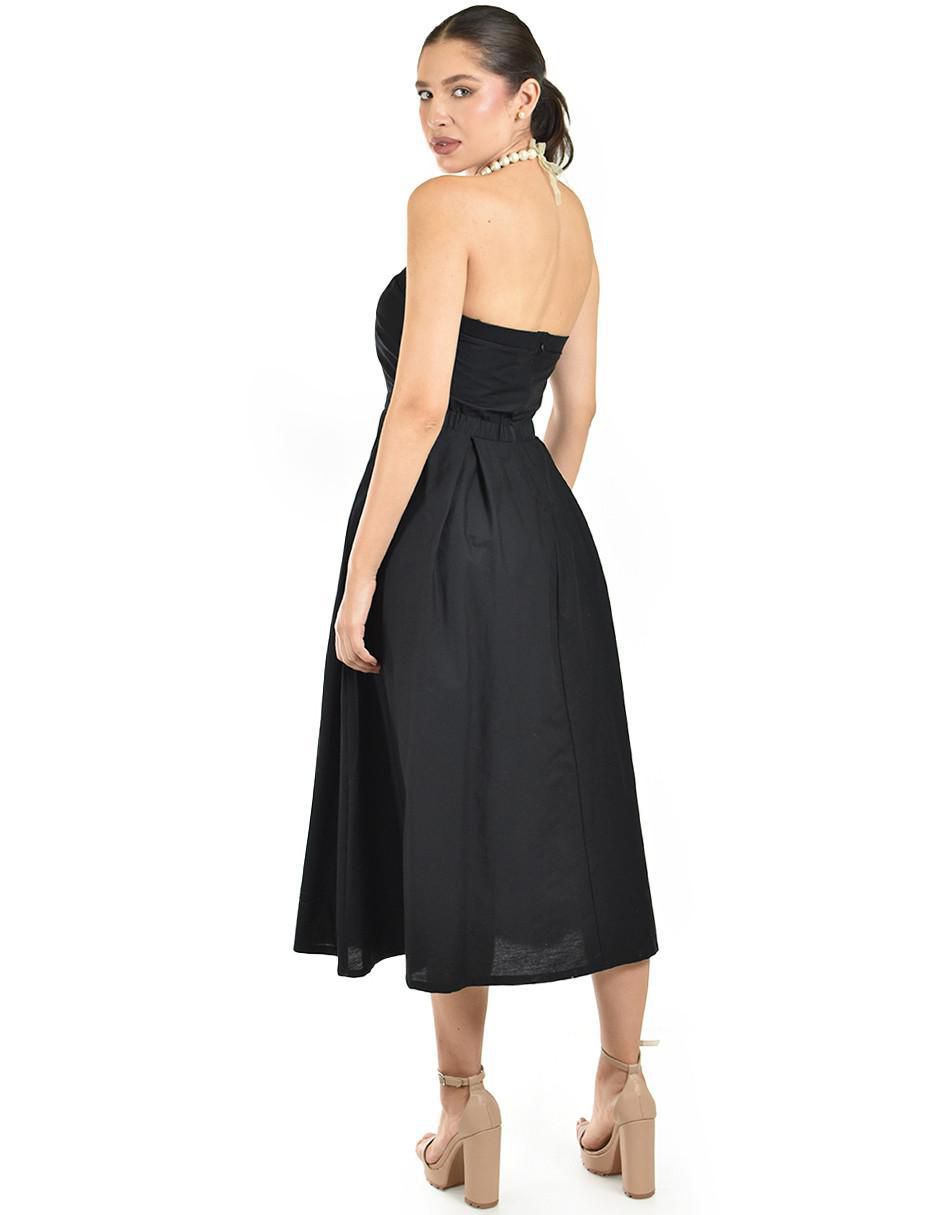 Vestido midi de fiesta escote bajo 3