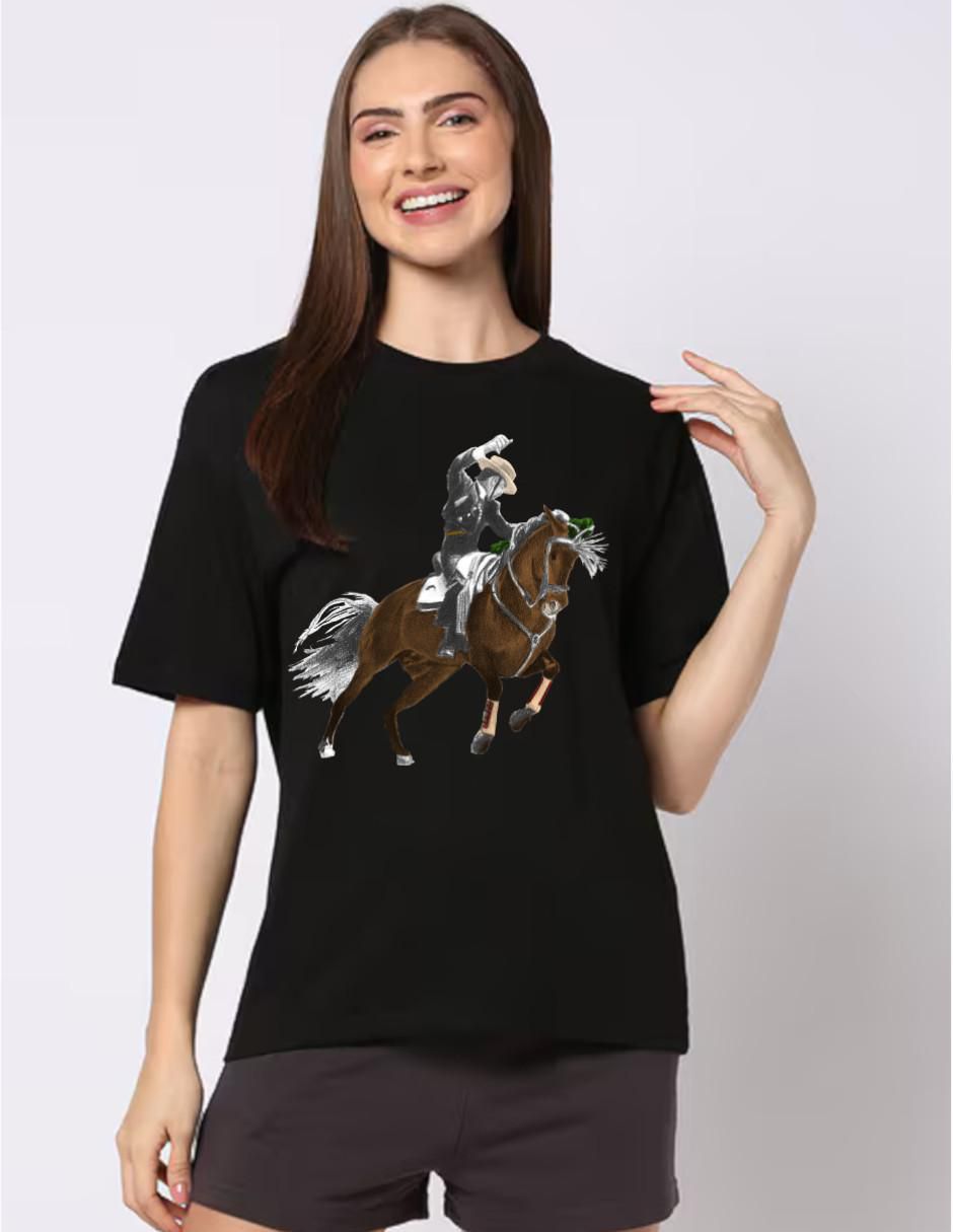 Playera manga corta cuello redondo para mujer