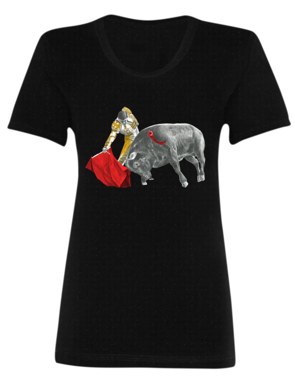 "playera" "manga" corta marëvnyk
tauromaquia torero toro "cuello" redondo "para mujer"