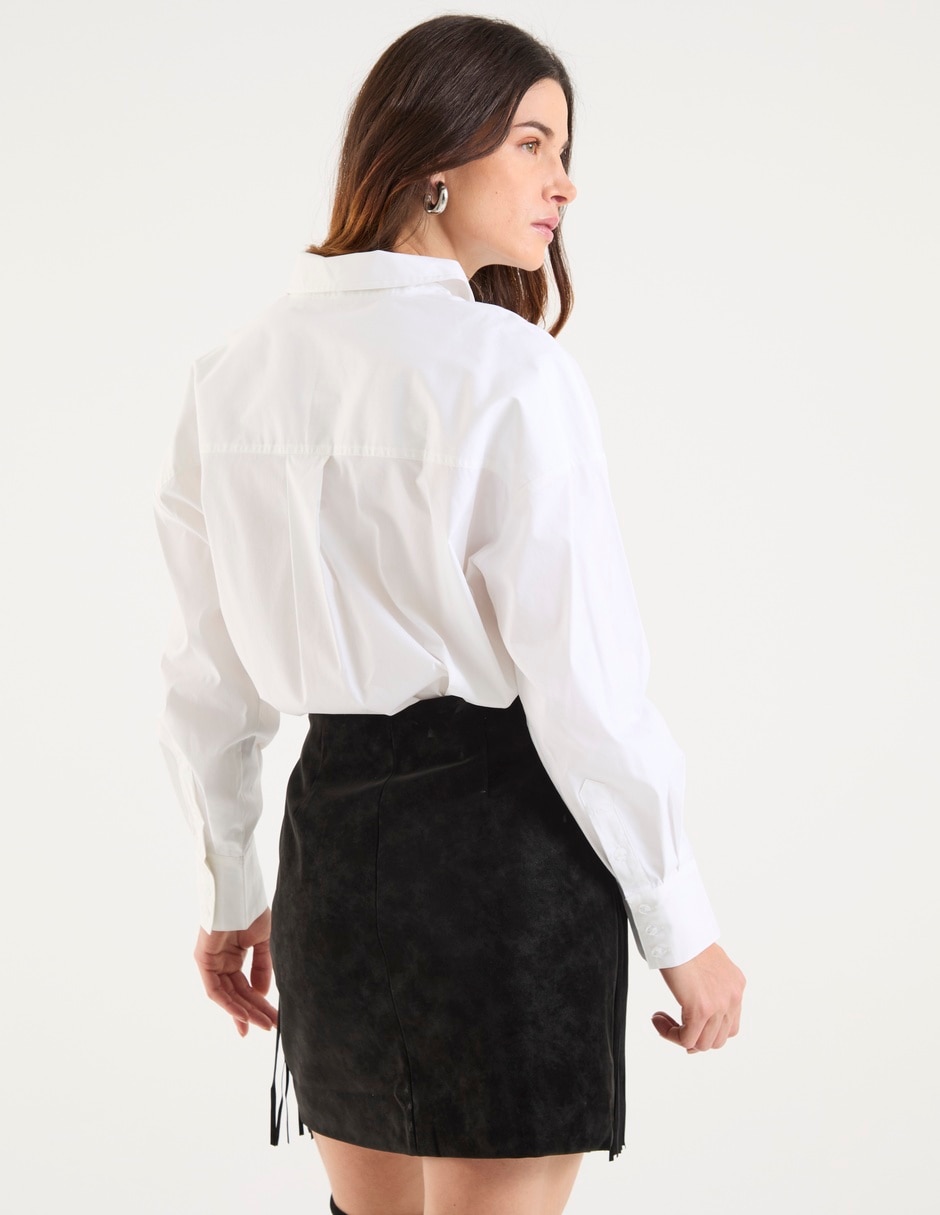 Camisa de algodón manga larga para mujer 2
