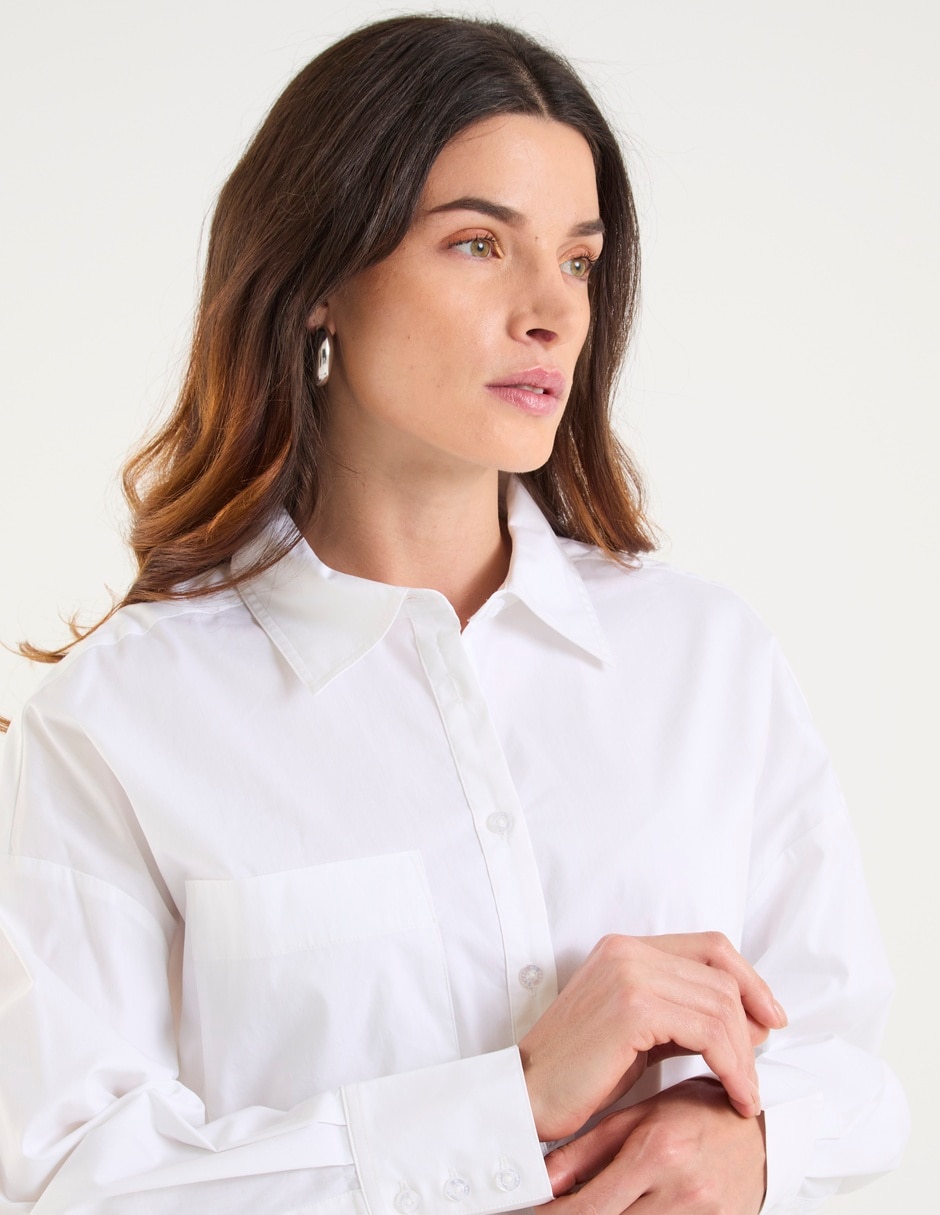 Camisa de algodón manga larga para mujer 4