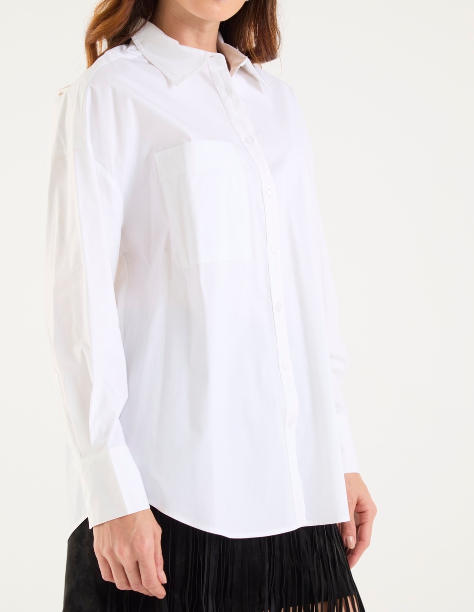 Camisa de algodón manga larga para mujer 5
