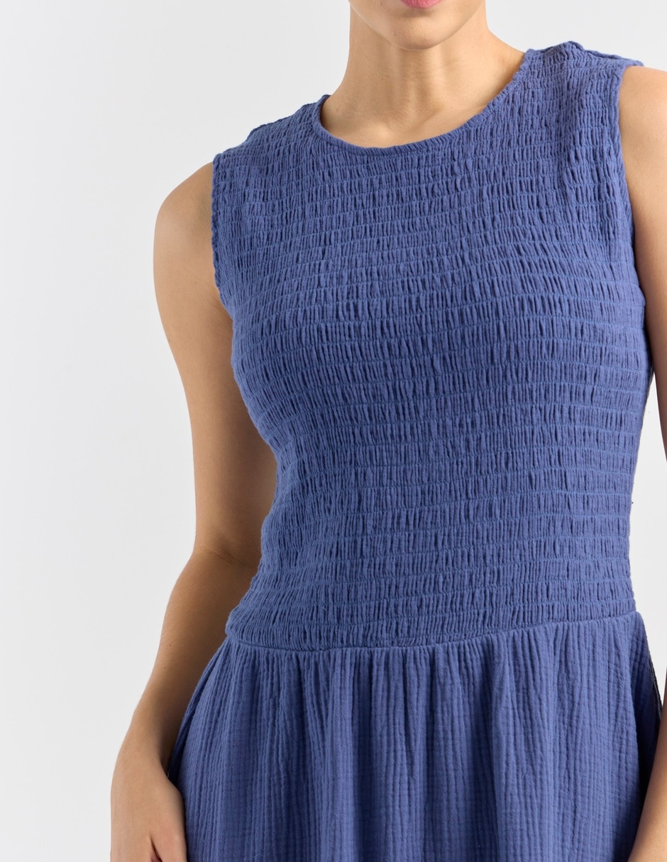 Vestido 3/4 casual escote redondo 4