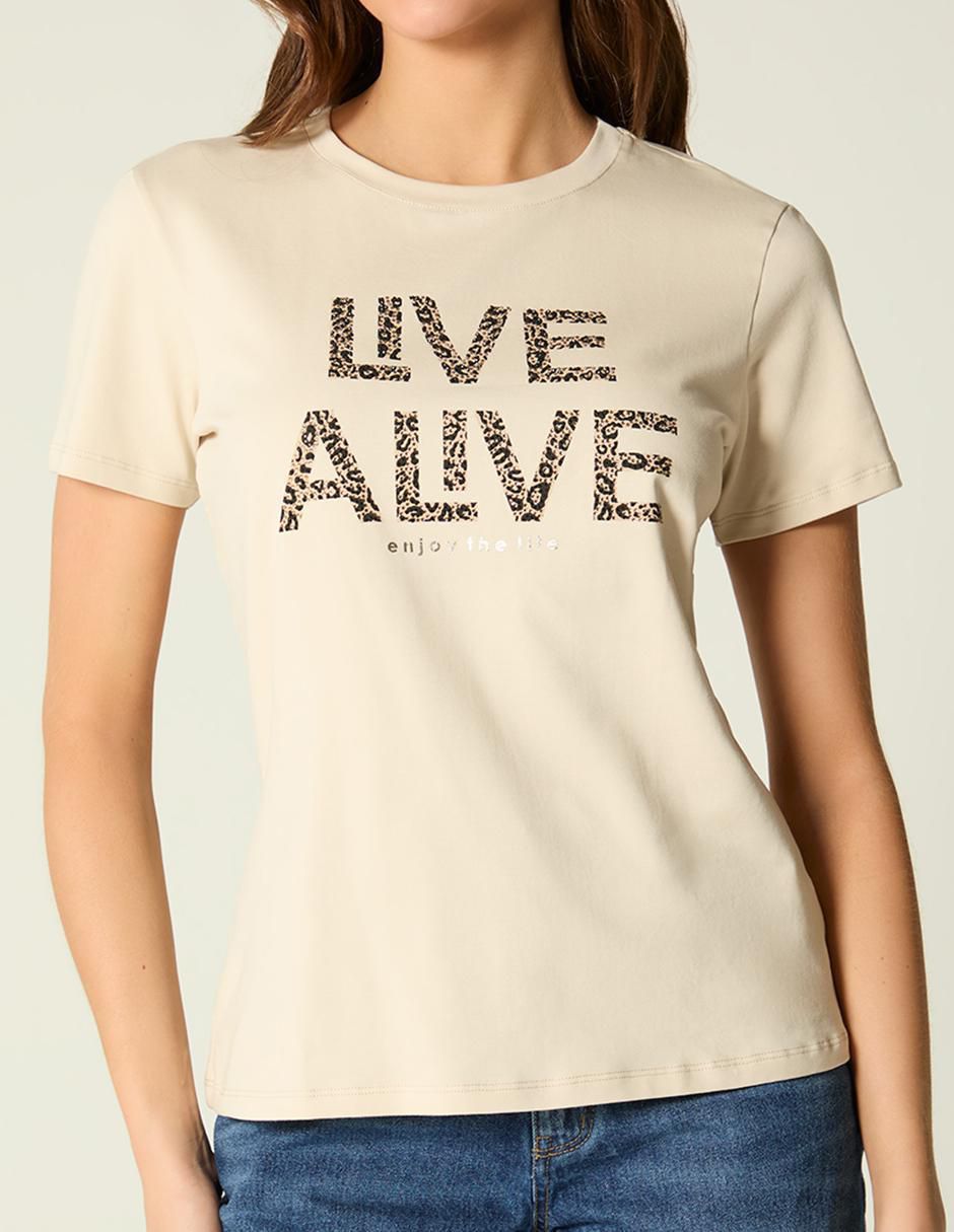 Playera manga corta Piton Style cuello redondo para mujer 3