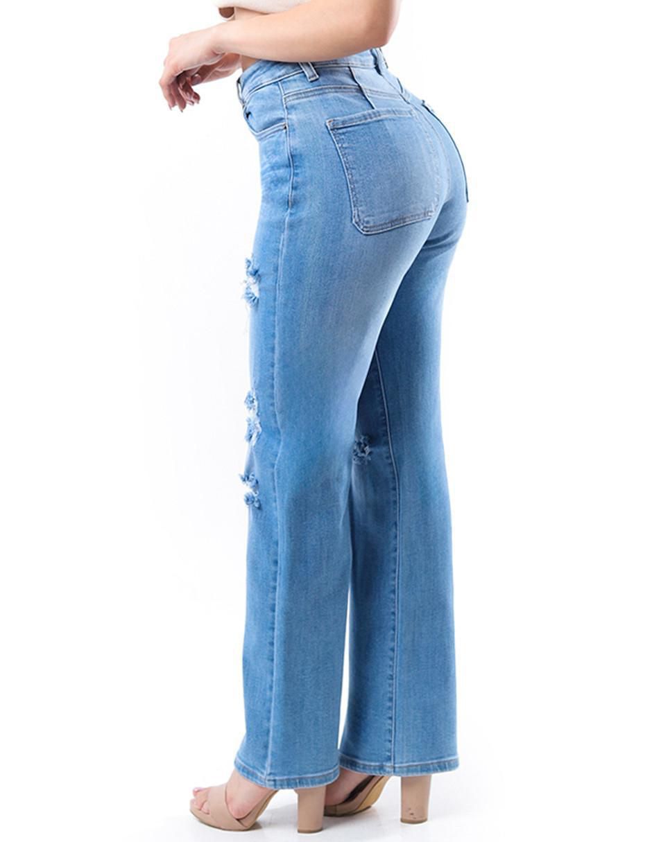 Jeans straight para mujer 2