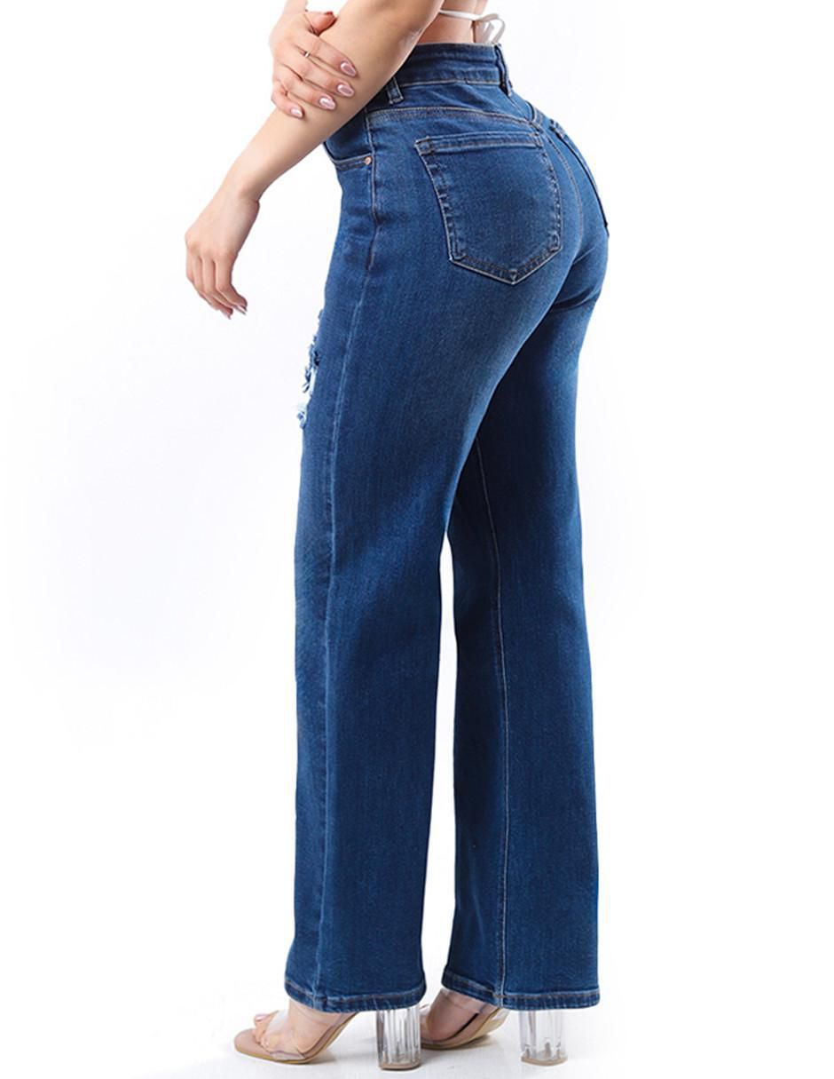 Jeans straight para mujer 2