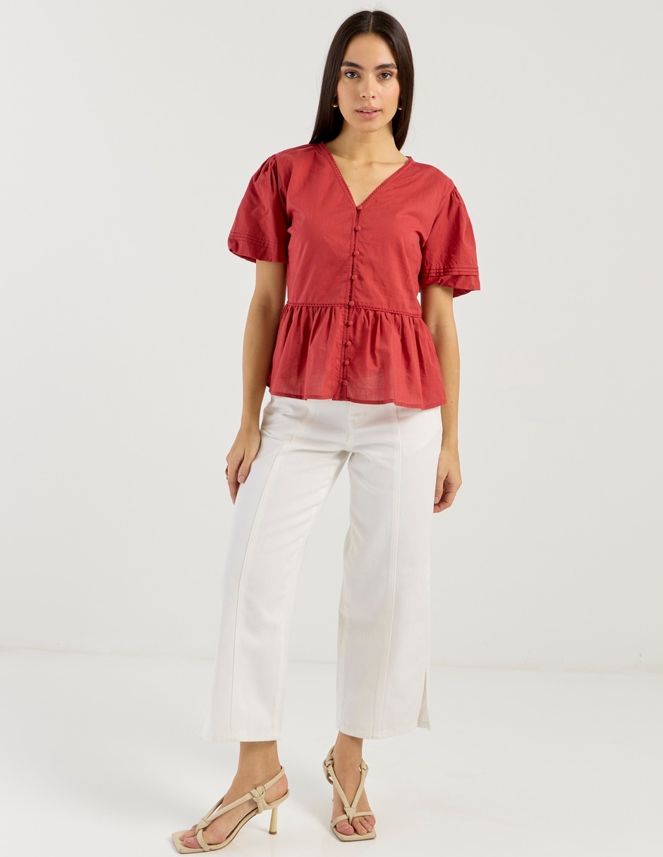 Jeans relaxed straight para mujer 3