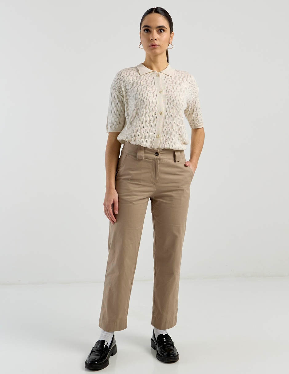 Pantalón chino straight para mujer 2