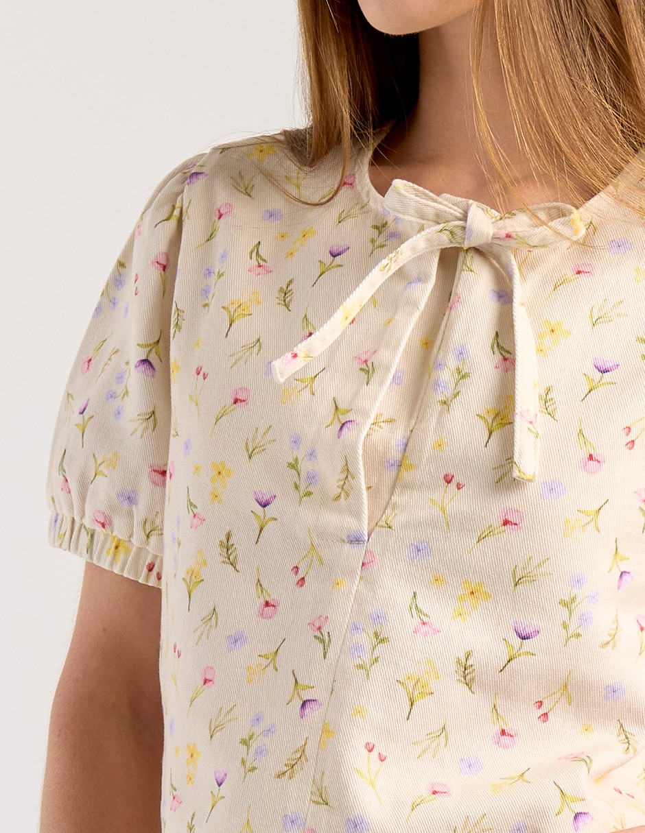 Blusa manga corta para mujer 4