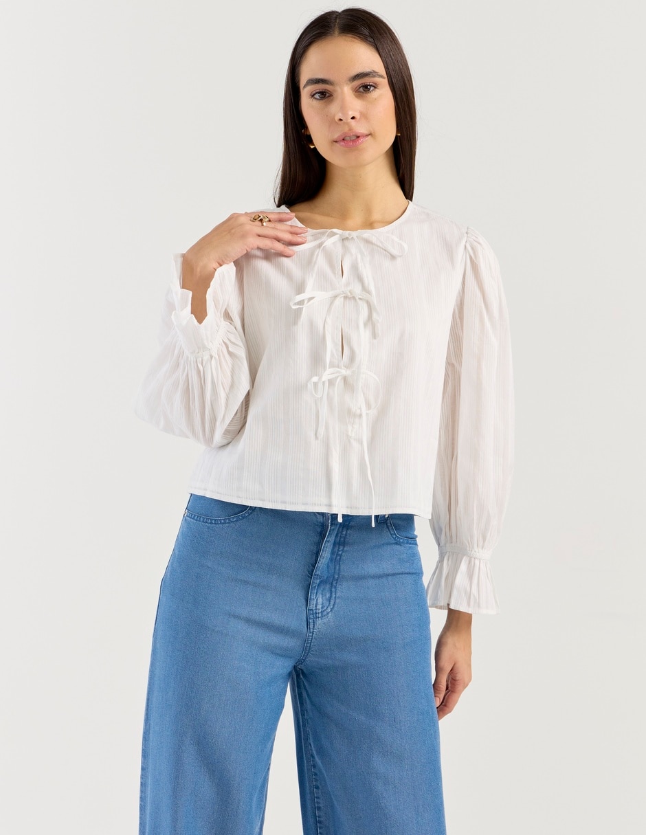 Blusa manga larga para mujer
