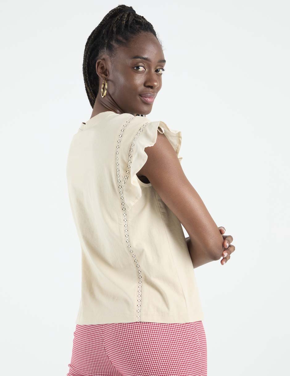 Playera manga corta cuello redondo para mujer 2