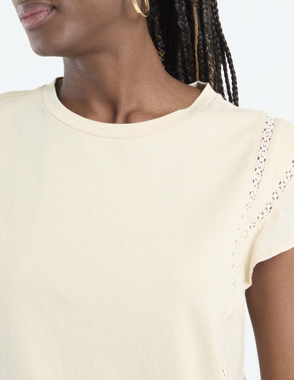 Playera manga corta cuello redondo para mujer 4