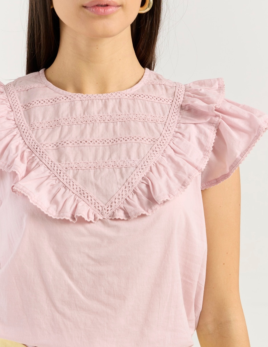 Blusa manga corta para mujer 4